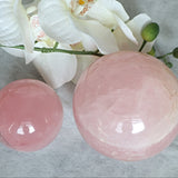 Large Rose Quartz Sphere: Natural Polished Stone of Love