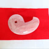 Large Rose Quartz Magatama: Japanese Good Luck Charm, Tokonoma Display