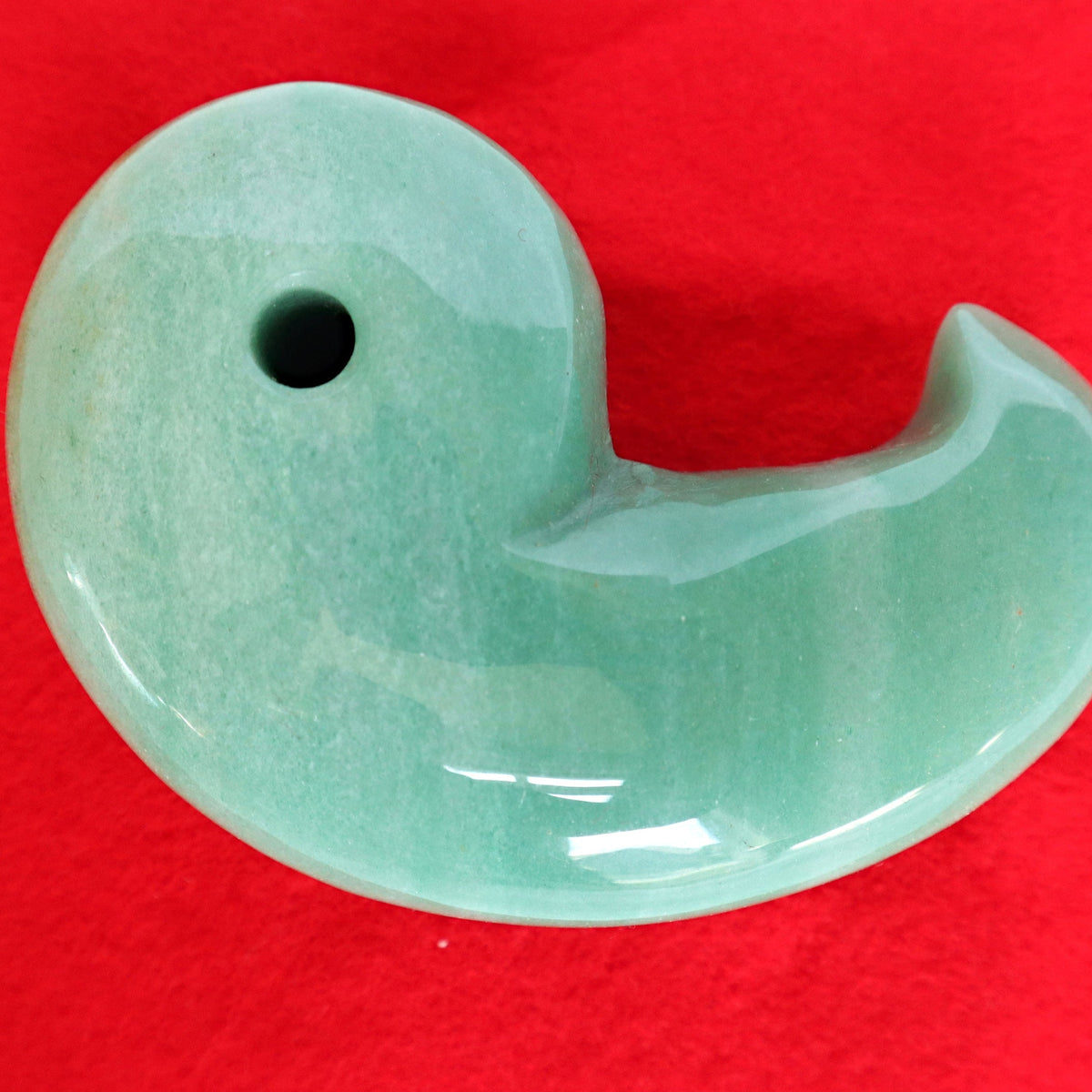 Large Aventurine Magatama: Japanese Lucky Stone Decor (4 inch)