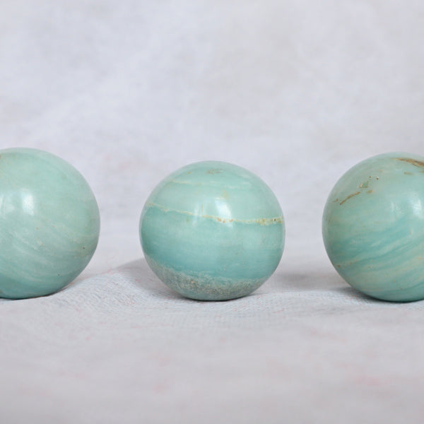 Mint Green Amazonite Sphere (40mm): Emotional Wellness Crystal