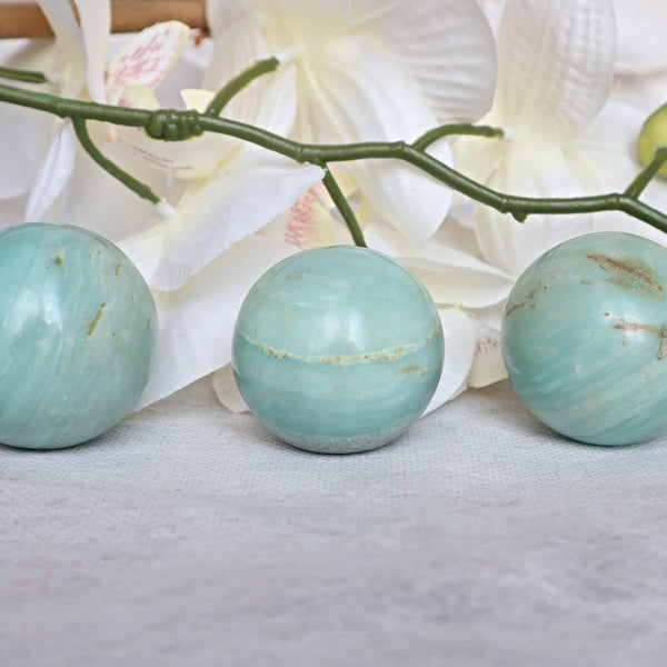 Mint Green Amazonite Sphere (40mm): Emotional Wellness Crystal