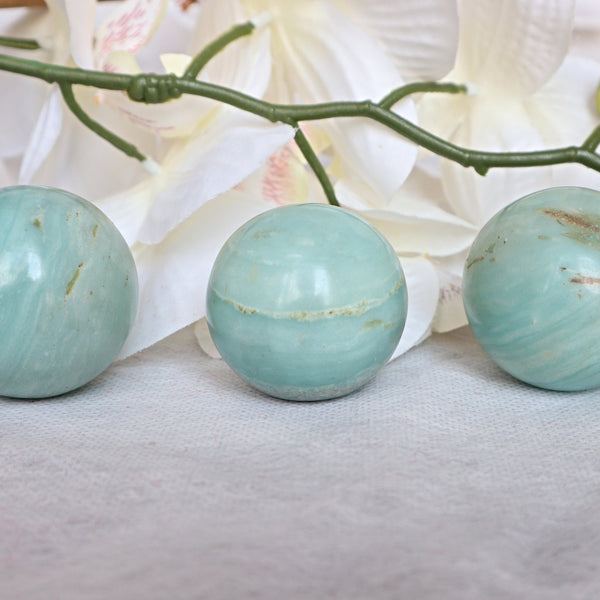 Mint Green Amazonite Sphere (40mm): Emotional Wellness Crystal