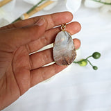 Druzy Pendant Necklace Agate Aura Galaxy for Positive Energy Stress Relief Protection