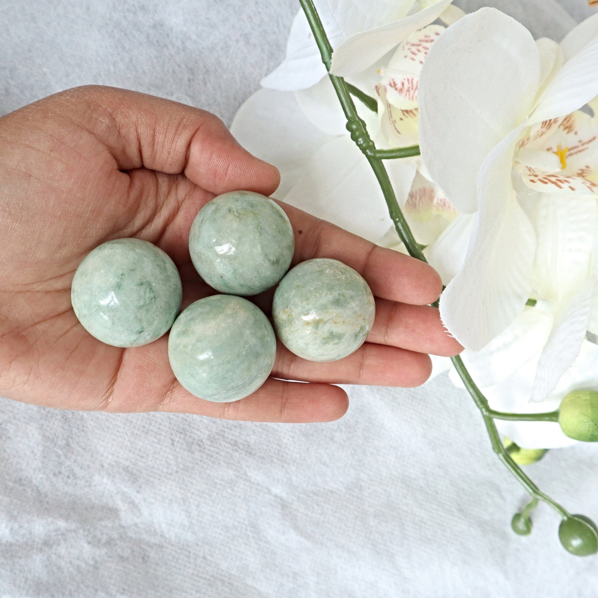 Real Jadeite Jade Sphere 28mm