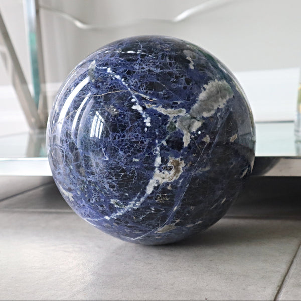 Xtra Large Sodalite Sphere 15.4 pound 7 inches diameter