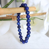 Lapis Stretch Bracelet, Blue Crystal Bracelet