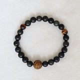 Blue Tiger Eye Bracelet: Dragon Ball Charm, Root Chakra