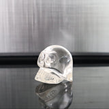 Hand Carved Crystal Quartz Skull: AAA Flawless Clear Quartz (1.4 inch)