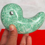 Large Jade Magatama, Tokonoma Display Accessory, Japanese Magatama Lucky Decorative Omamori
