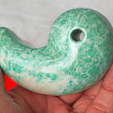 Large Jade Magatama, Tokonoma Display Accessory, Japanese Magatama Lucky Decorative Omamori