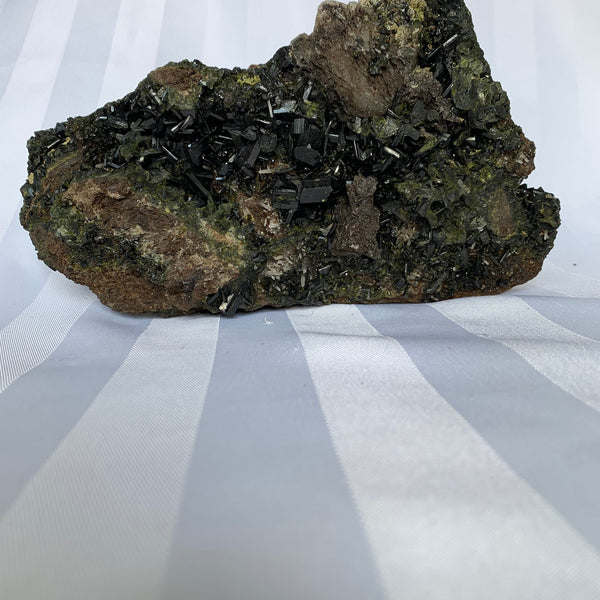 Xtra Large Epidote Specimen with Crystal Clusters 8 inches 6.1 Lbs, EP5