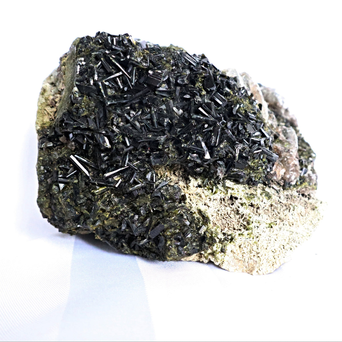 Large Epidote Crystal Cluster Specimen, Mineral Display (4.3 lbs)