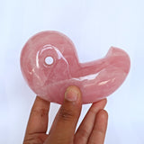 Large Rose Quartz Magatama: Japanese Good Luck Charm, Tokonoma Display
