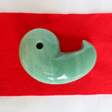 Large Aventurine Magatama: Japanese Lucky Stone Decor (4 inch)