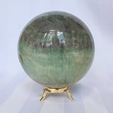 Silky Fluorite Sphere 4 inches, Reiki Meditation Healing Crystal Gift, FL 3
