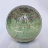 Silky Fluorite Sphere 4 inches, Reiki Meditation Healing Crystal Gift, FL 3