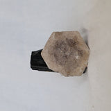 Morganite on Black Tourmaline Crystal Mineral Specimen