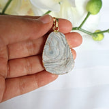 Druzy Pendant Necklace Agate Aura Galaxy for Positive Energy Stress Relief Protection