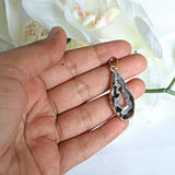 Druzy Geode Agate Pendant Necklace gold with Chain