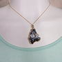 Druzy Geode Agate Pendant Necklace gold with Chain