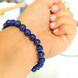 Lapis Stretch Bracelet, Blue Crystal Bracelet