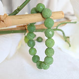 Canadian Nephrite Jade Bracelet: 12mm Faceted Beads