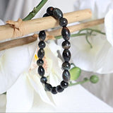 Blue Tiger Eye & Hawks Eye Bracelet: Natural Stone Jewelry