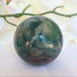 Green Fluorite Sphere: Reiki Healing Crystal (2.2 inch/58mm)