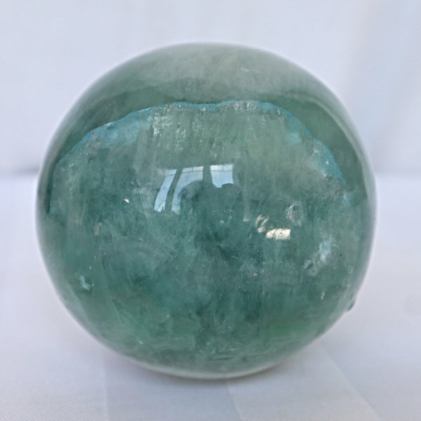 Green Fluorite Sphere: 2.8 inch Reiki Healing Crystal Gift