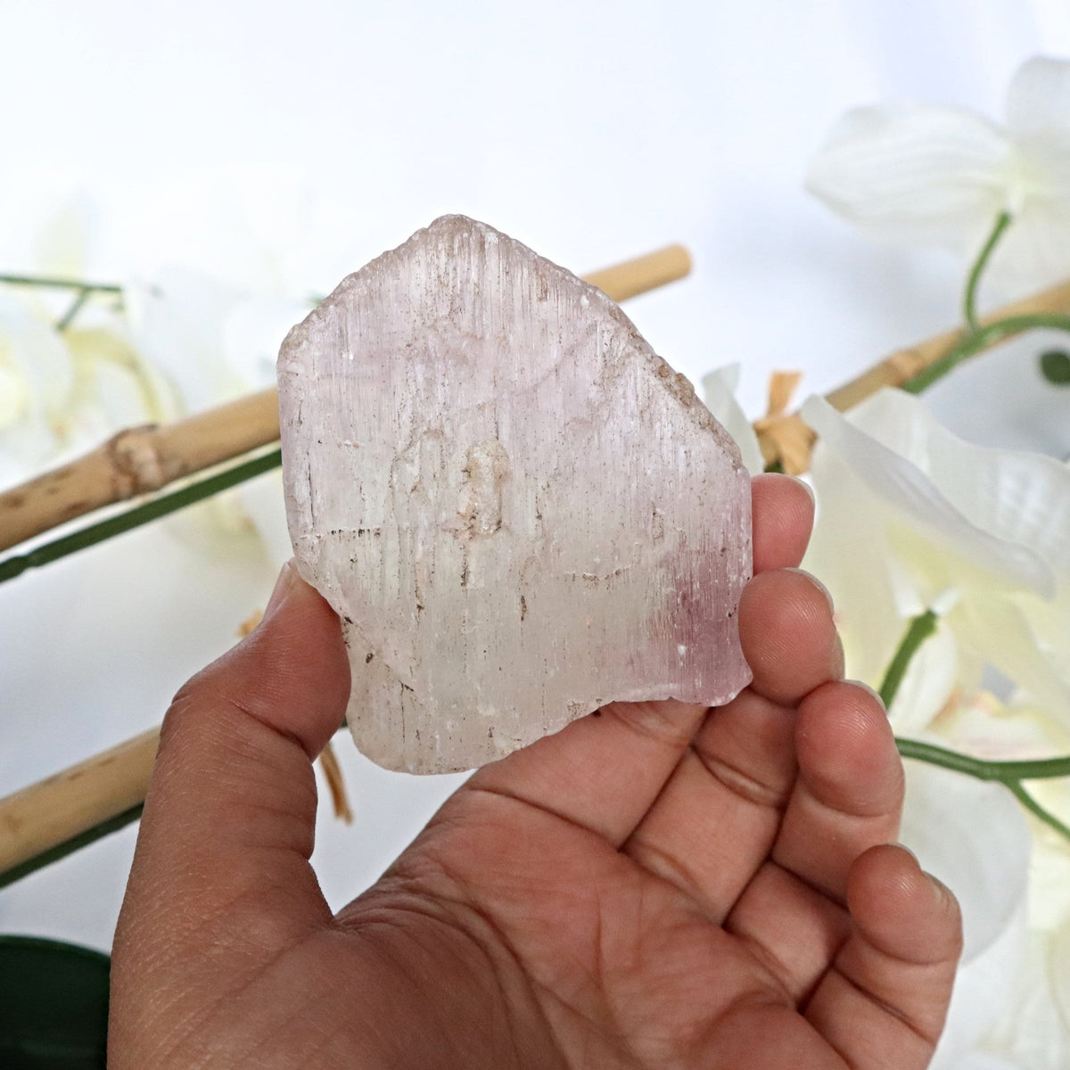 Kunzite Crystal Specimen, Etched Termination Spodumene Mineral Specimen, KN3