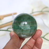 Green Fluorite Sphere: Natural Reiki Healing Crystal Gift