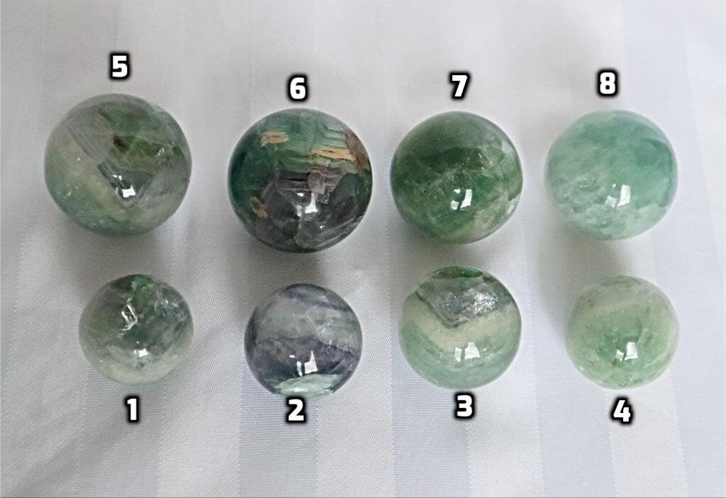 Green Fluorite Sphere: Natural Reiki Healing Crystal Gift