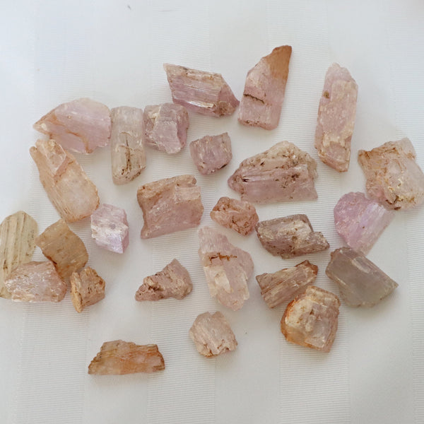 Raw Kunzite Crystal Specimen: Natural Untreated Gemstone