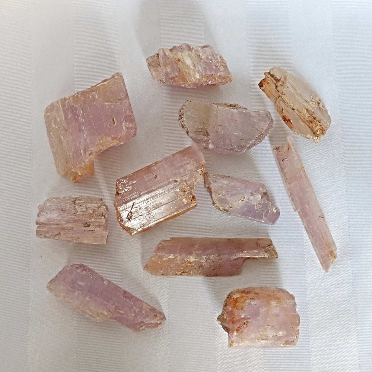 Raw Kunzite Crystal Specimen: Natural Untreated Gemstone