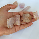 Raw Kunzite Crystal Specimen: Natural Untreated Gemstone