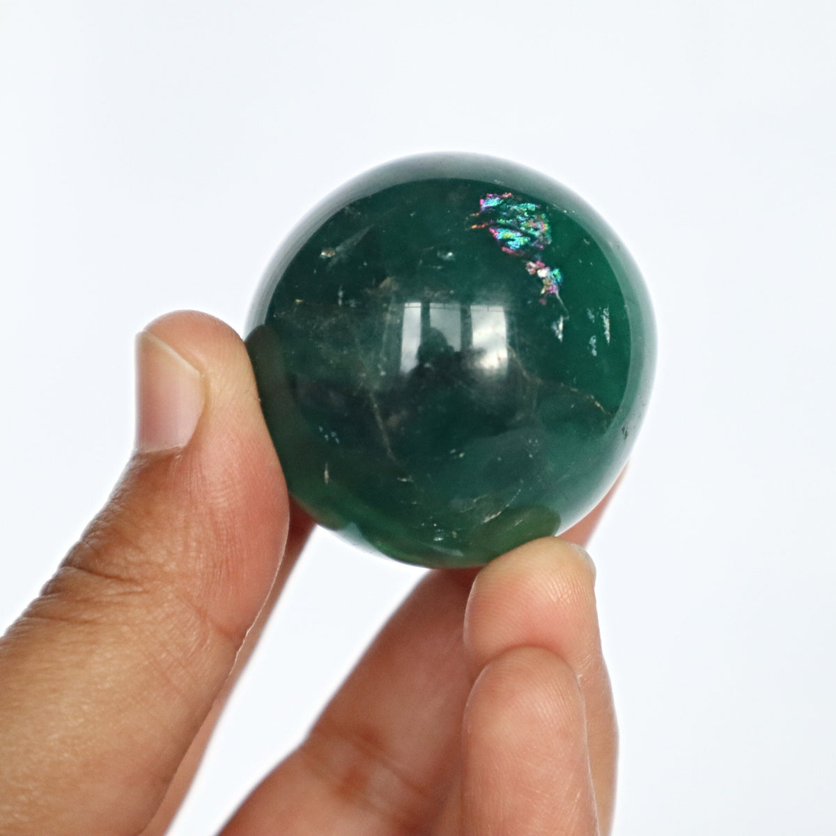 Green Fluorite Sphere: Reiki Healing Crystal Gift
