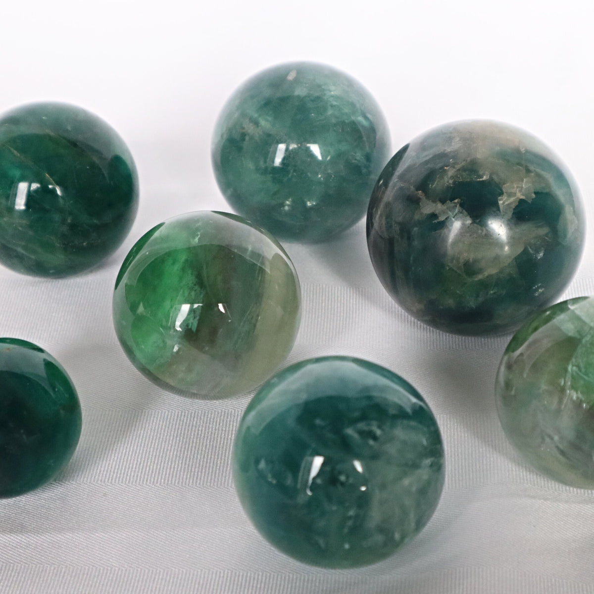 Green Fluorite Sphere: Reiki Healing Crystal Gift