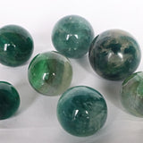 Green Fluorite Sphere: Reiki Healing Crystal Gift