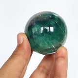 Natural Green Fluorite Sphere: Reiki Healing Crystal Gift