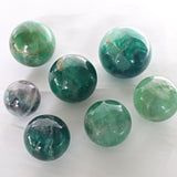 Natural Green Fluorite Sphere: Reiki Healing Crystal Gift