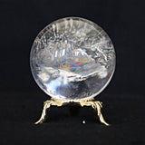 Rainbow Quartz Sphere: High Grade Crystal with Light Rainbow Flashes