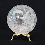 Rainbow Quartz Sphere: High Grade Crystal with Light Rainbow Flashes