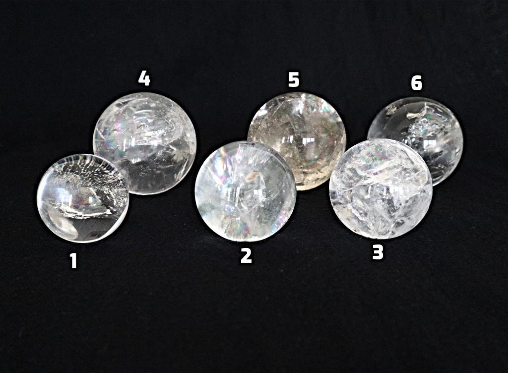 Rainbow Quartz Sphere: High Grade Crystal with Light Rainbow Flashes