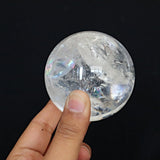 Clear Quartz Sphere: Crystal Healing, Rainbow Inclusion