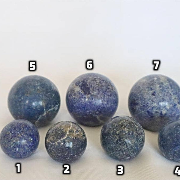 Lapis Lazuli Sphere, Third Eye Crystal, Throat Chakra Crystal