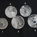 Clear Quartz Sphere: Crystal Healing, Rainbow Inclusion