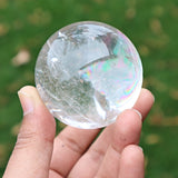 Clear Crystal Quartz Sphere: High Grade Healing Stone