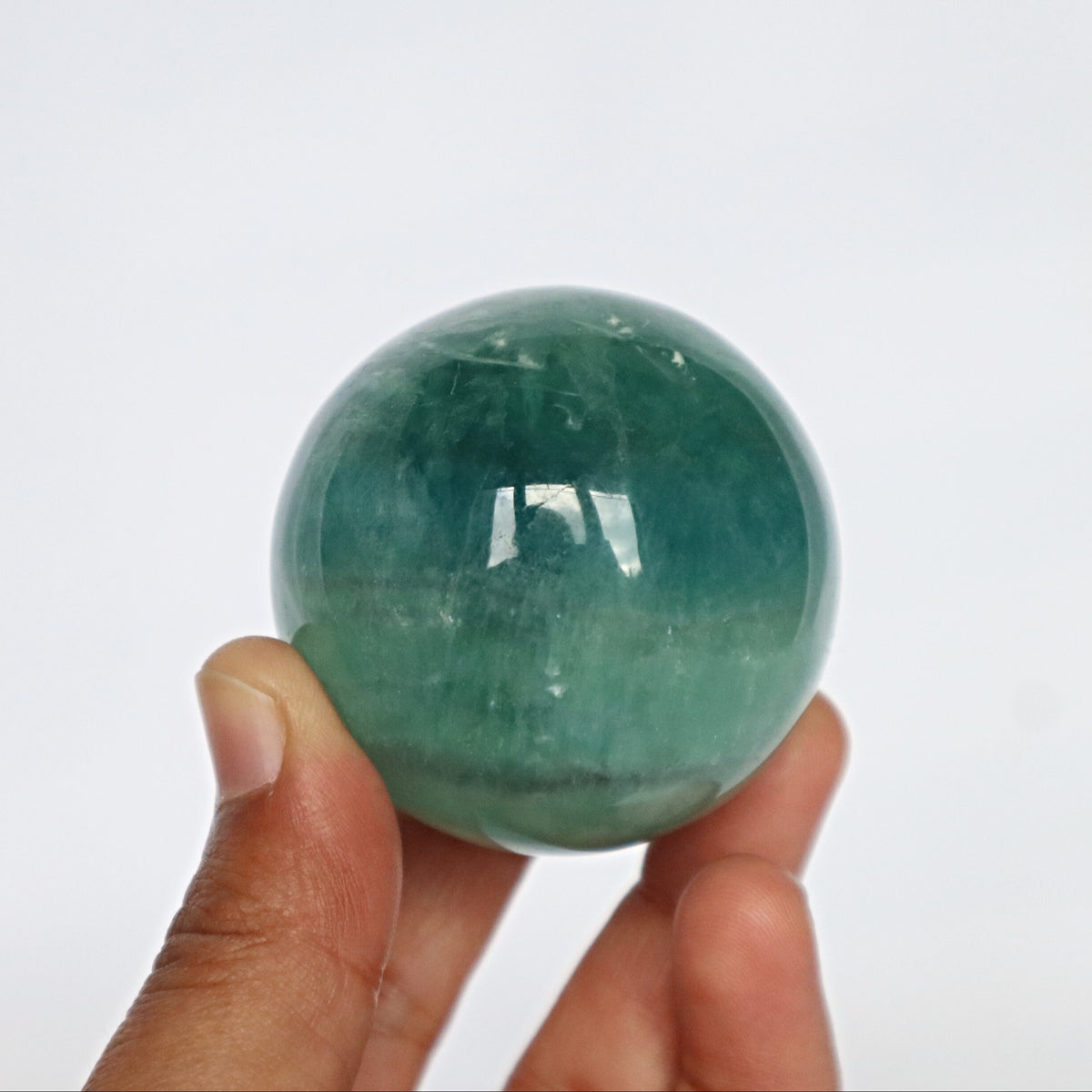 Green Fluorite Sphere: Reiki Healing Crystal Gift