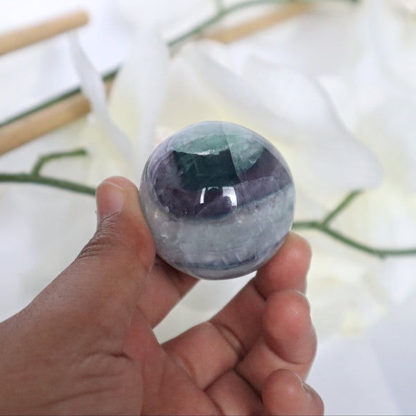 Green Fluorite Sphere: Natural Reiki Healing Crystal Gift