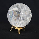 Rainbow Quartz Sphere: High Grade Crystal with Light Rainbow Flashes
